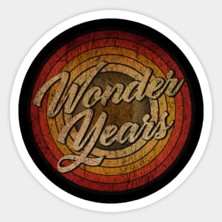 arjunthemaniac, circle retro faded The Wonder Years Sticker